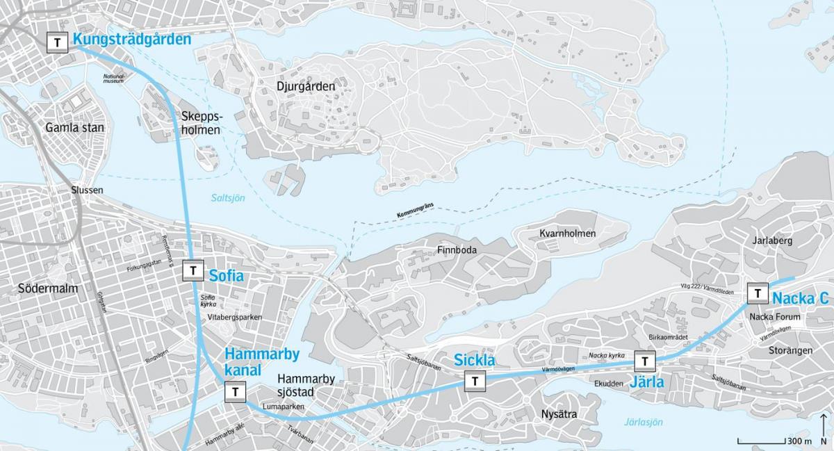 χάρτης της nacka Στοκχόλμη