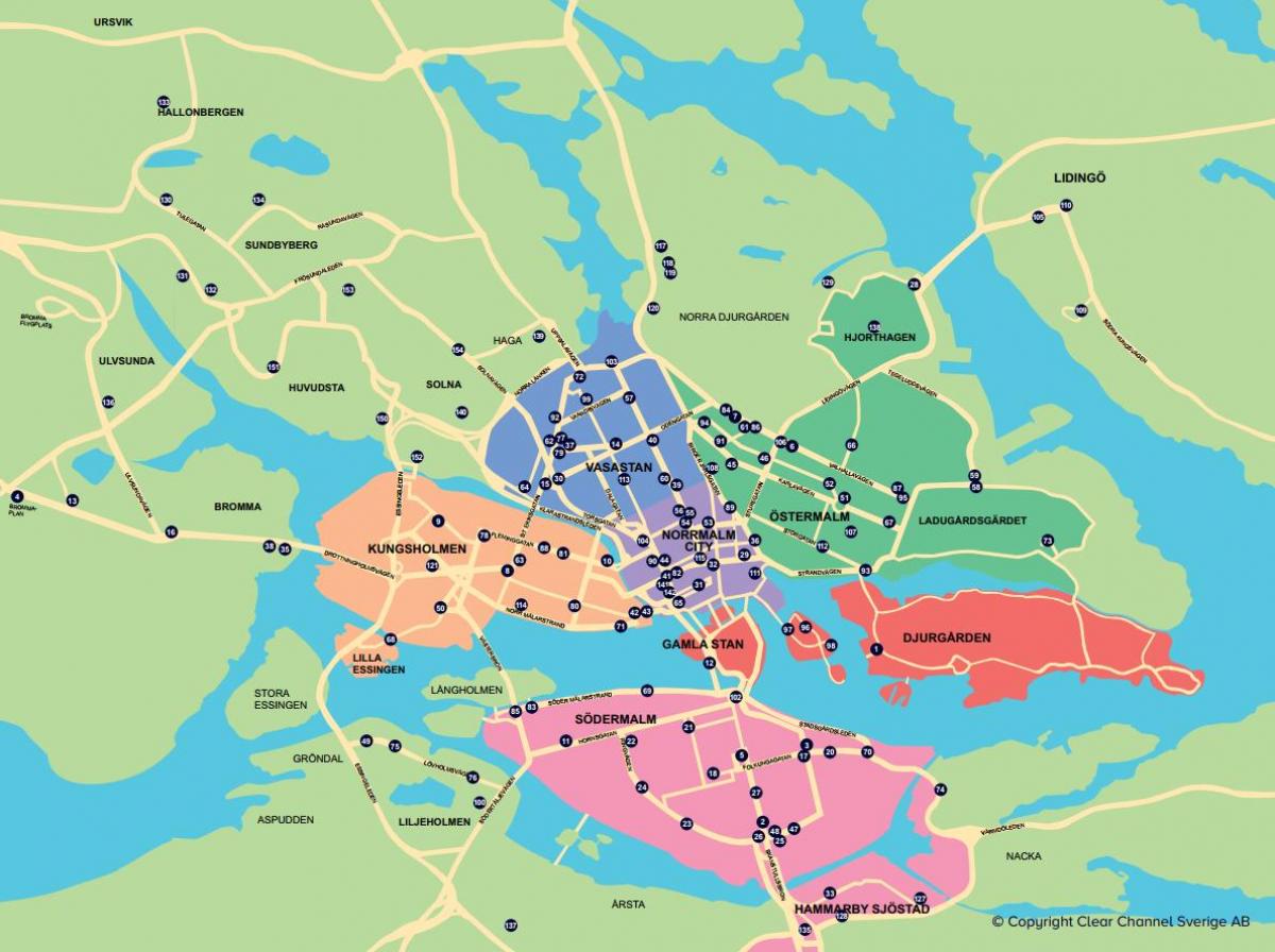 εμφάνιση χάρτη city bike χάρτης της Στοκχόλμης