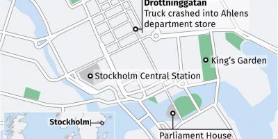 Χάρτης της drottninggatan της Στοκχόλμης