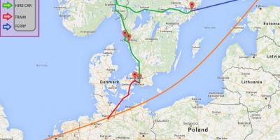 Ferry χάρτης της Στοκχόλμης