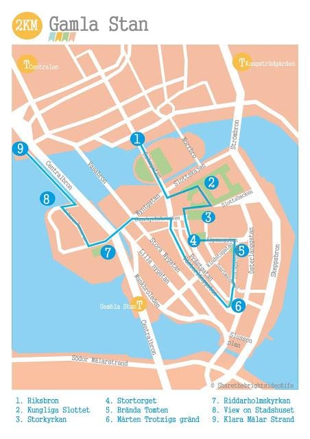 Της στοκχόλμης, gamla stan χάρτης