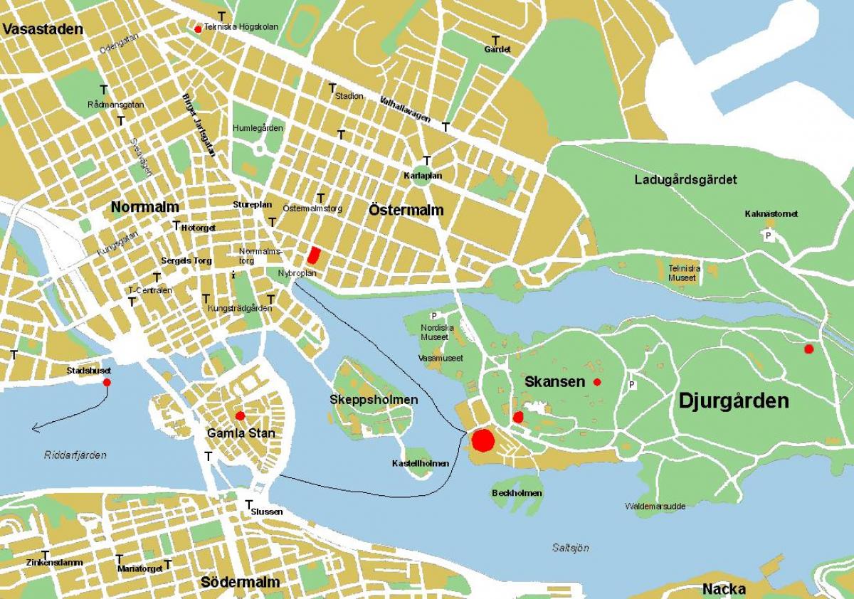 gamla stan Στοκχόλμη εμφάνιση χάρτη