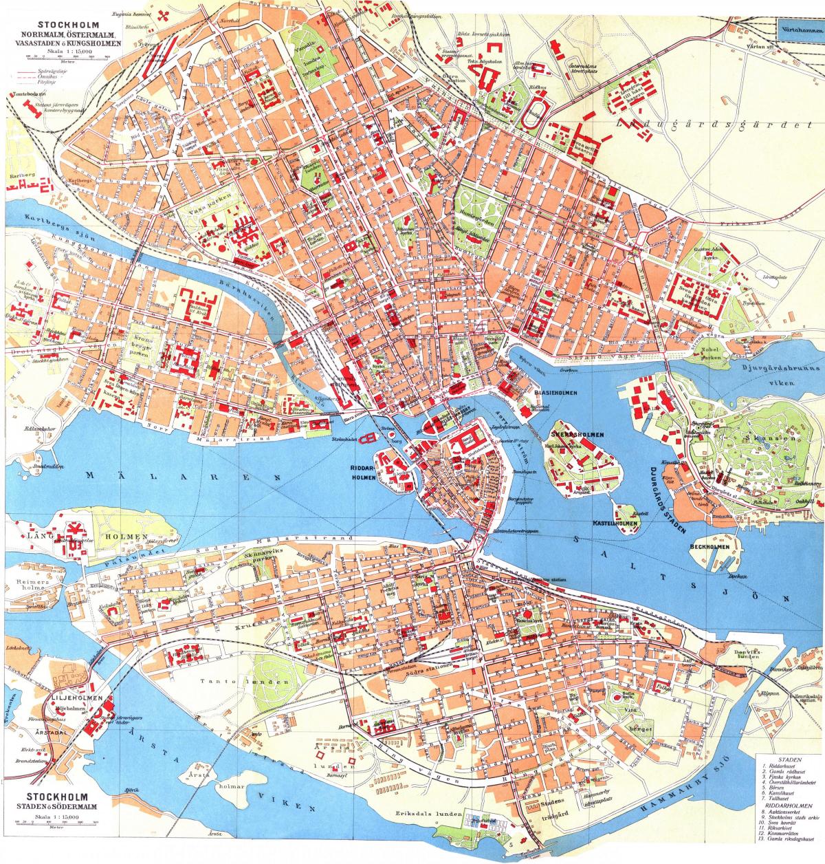 χάρτης της kungsholmen της Στοκχόλμης