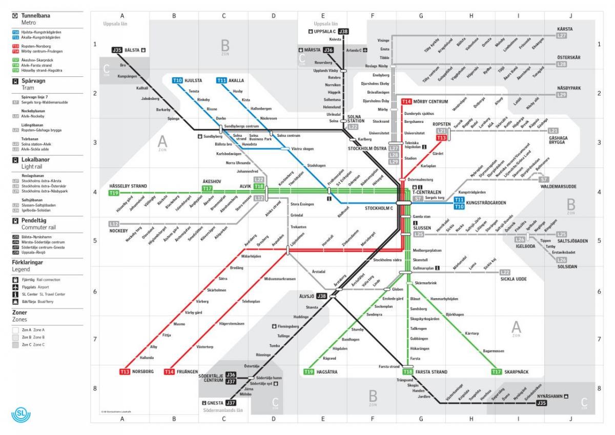χάρτης της sl μετρό