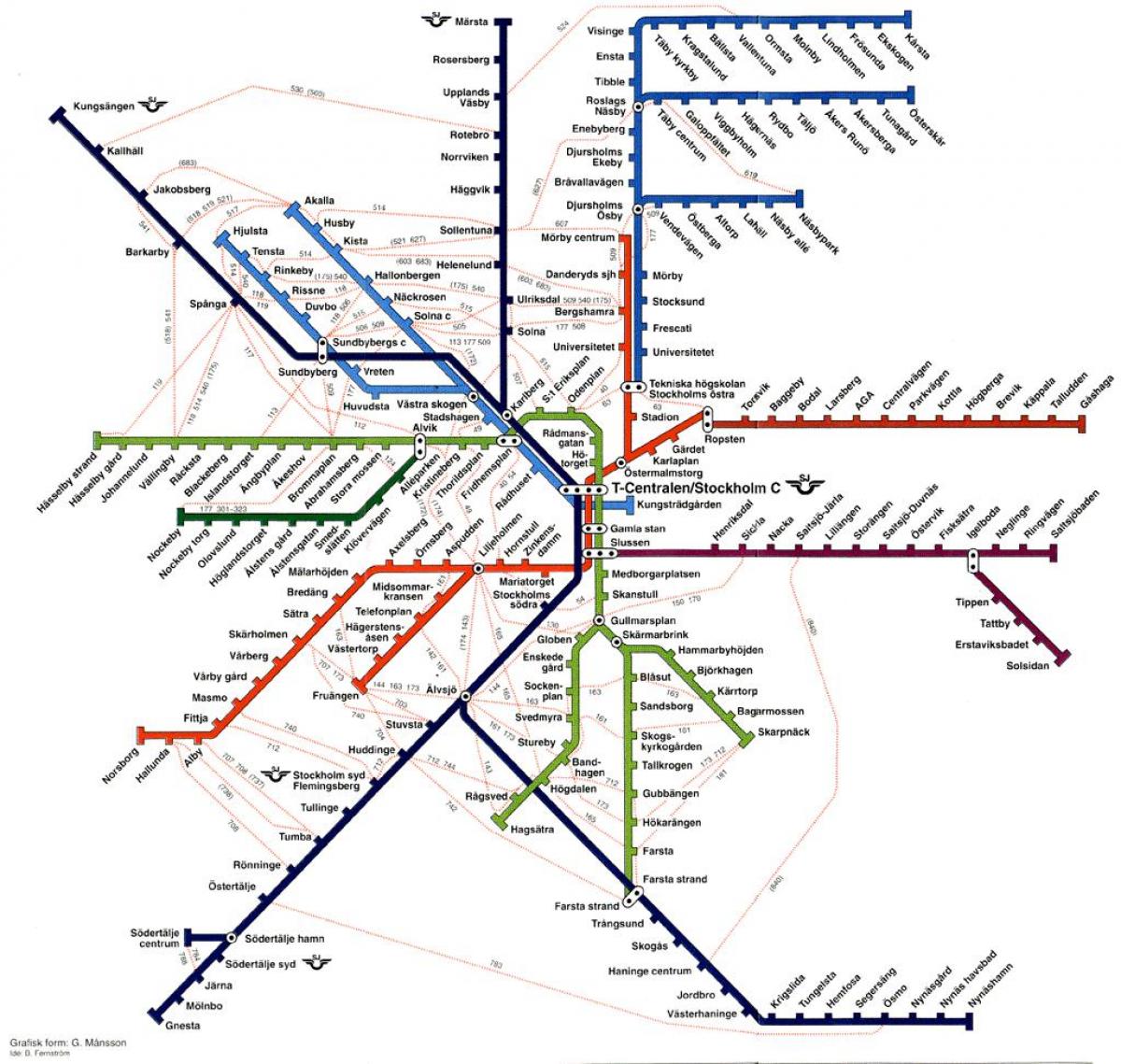sl τρένο χάρτης