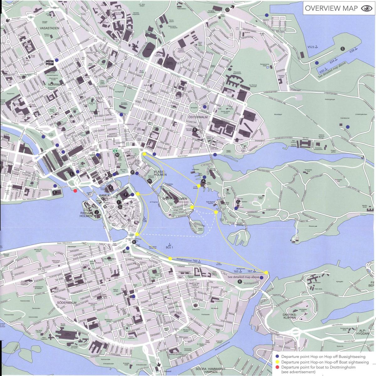 χάρτης της Στοκχόλμης κέντρο
