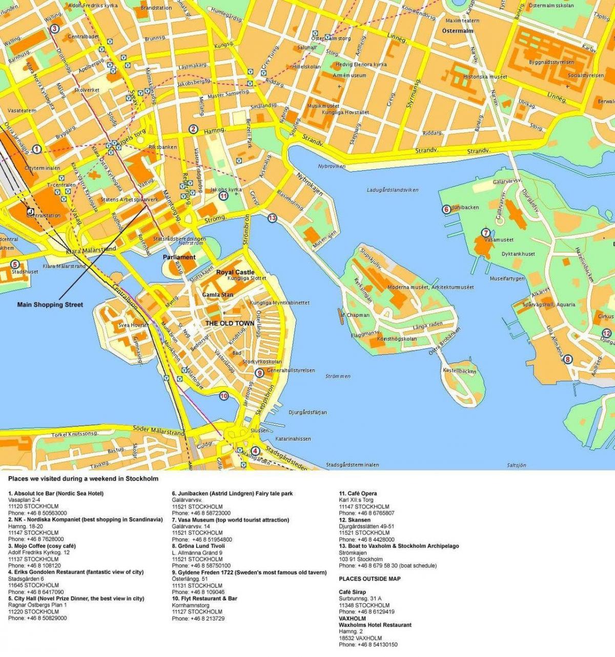 χάρτης της Στοκχόλμης cruise terminal