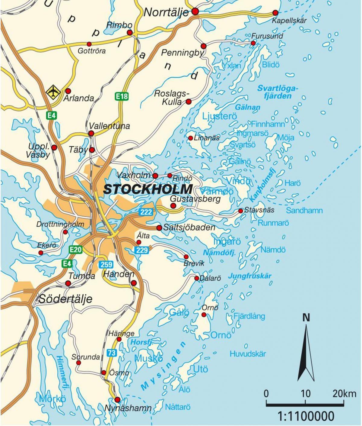 Στοκχόλμη εμφάνιση χάρτη