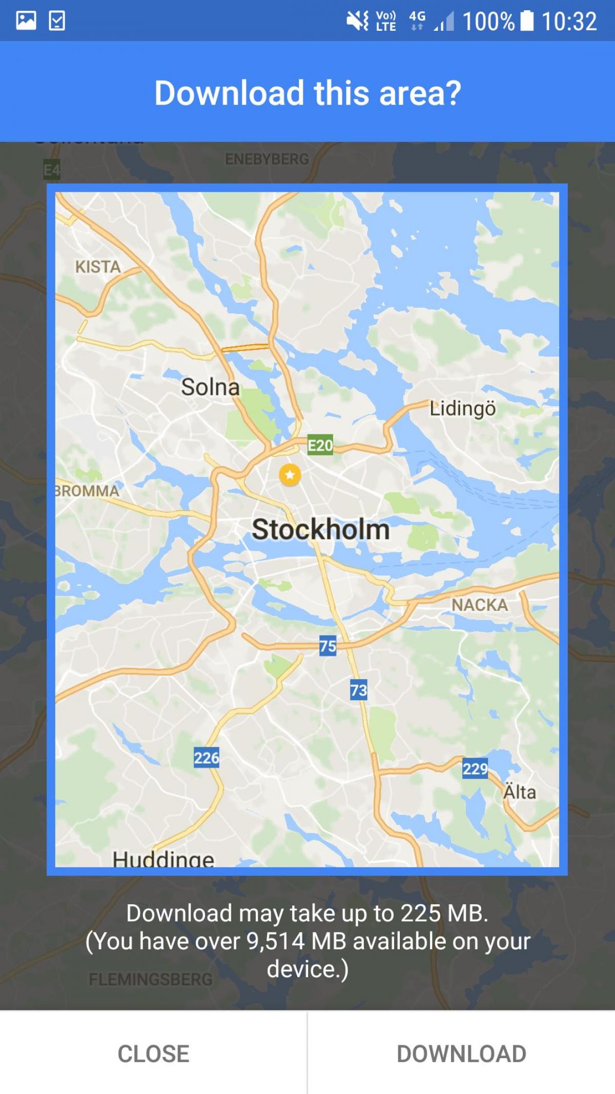 offline χάρτη της Στοκχόλμης
