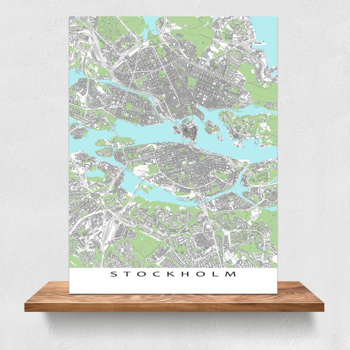 χάρτης της Στοκχόλμης χάρτη εκτύπωσης