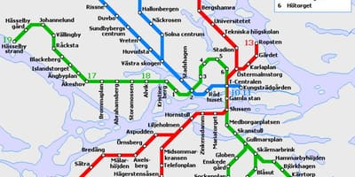 Στοκχόλμη t bahn χάρτης