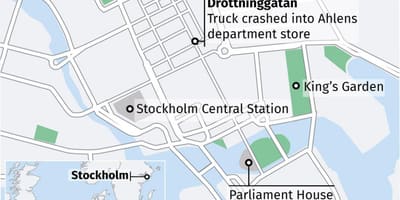 Χάρτης της drottninggatan της Στοκχόλμης