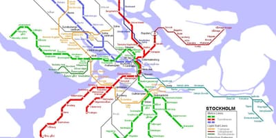 Σουηδία tunnelbana χάρτης
