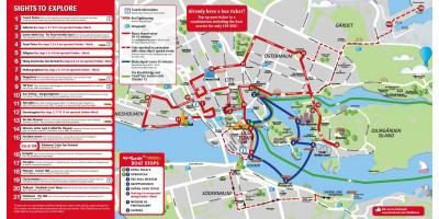 Στοκχόλμη κόκκινο λεωφορείο χάρτη