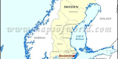 Στοκχόλμη σε παγκόσμιο χάρτη