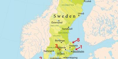 Χάρτης της Στοκχόλμης παραλίες