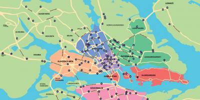 Εμφάνιση χάρτη city bike χάρτης της Στοκχόλμης
